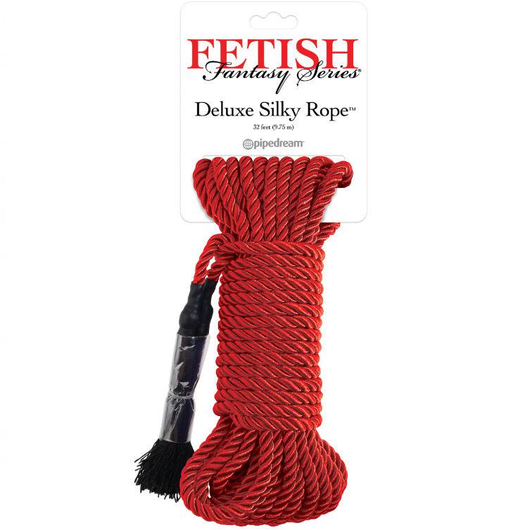 Fetish Fantasy Series Deluxe Silk Rope Red 10m - Lano