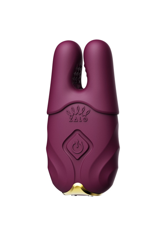 Zalo - Nave Wireless Vibrating Nipple Clamps Velvet Purple 7