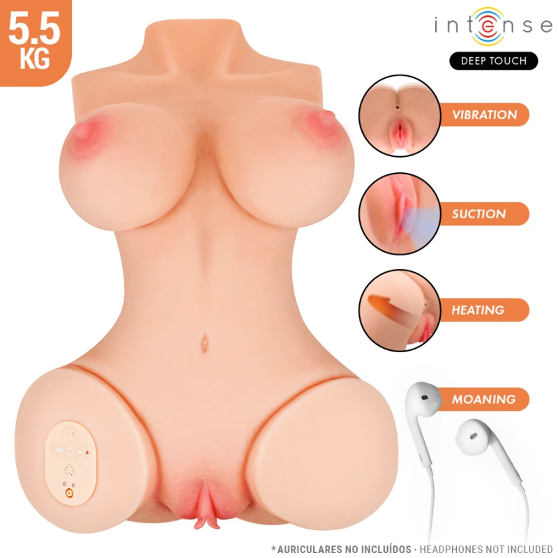 Intense deep touch - vero torso anus and vagina with suction, heat, vibration and voice effects with