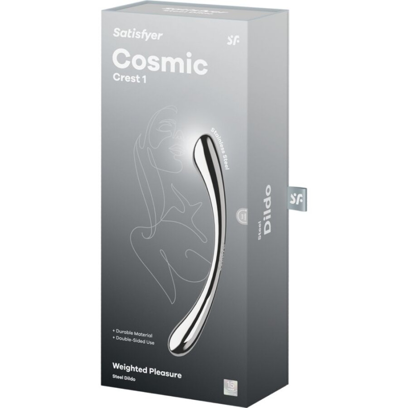 Satisfyer - cosmic crest 1 stainless steel double-ended dildo 4