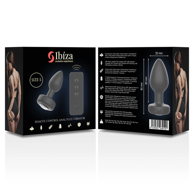 Ibiza - remote control anal plug size s 8