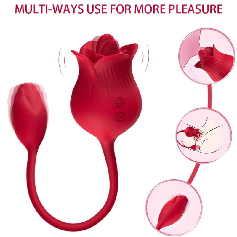 Armony - pink clitoris stimulator vibrator with tail 10 modes red 1