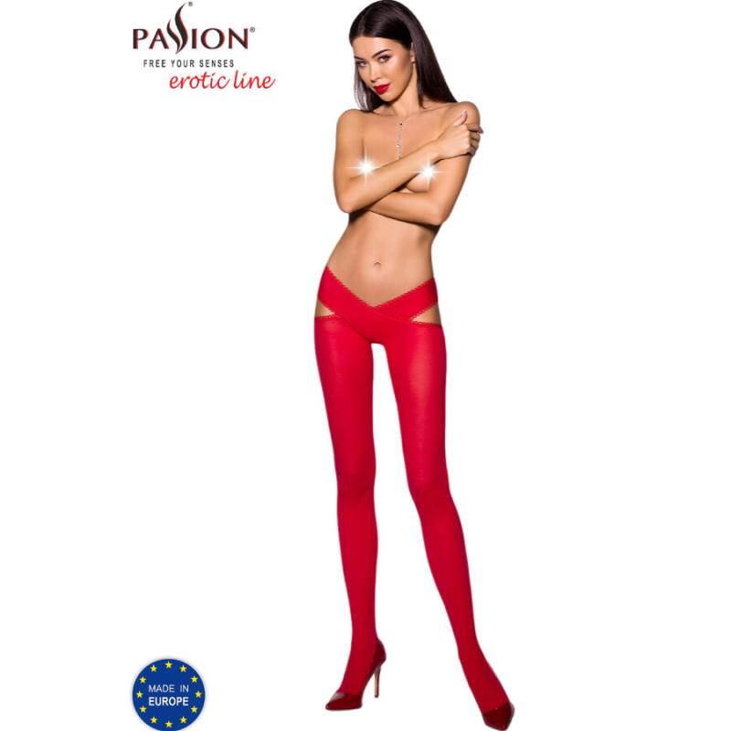 Passion - Tiopen 005 Stocking Red 3/4 (60 Den)