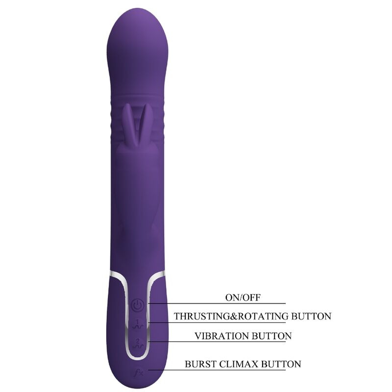 Pretty love - coale rabbit vibrator 4 in 1 purple 7