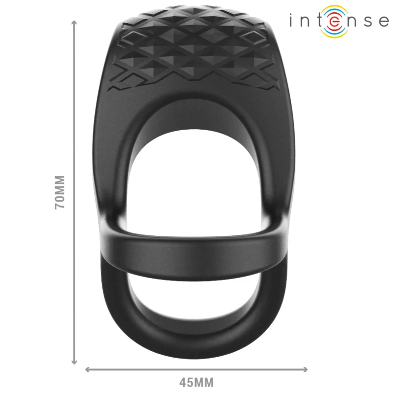 Intense - alex vibrator double penis ring 10 vibrations black 4