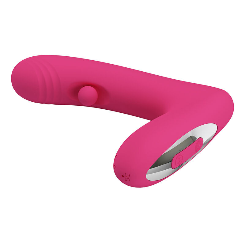 Pretty love - duden rechargeable silicone vibrator 12 vibration modes and 3 rocking modes pink 3