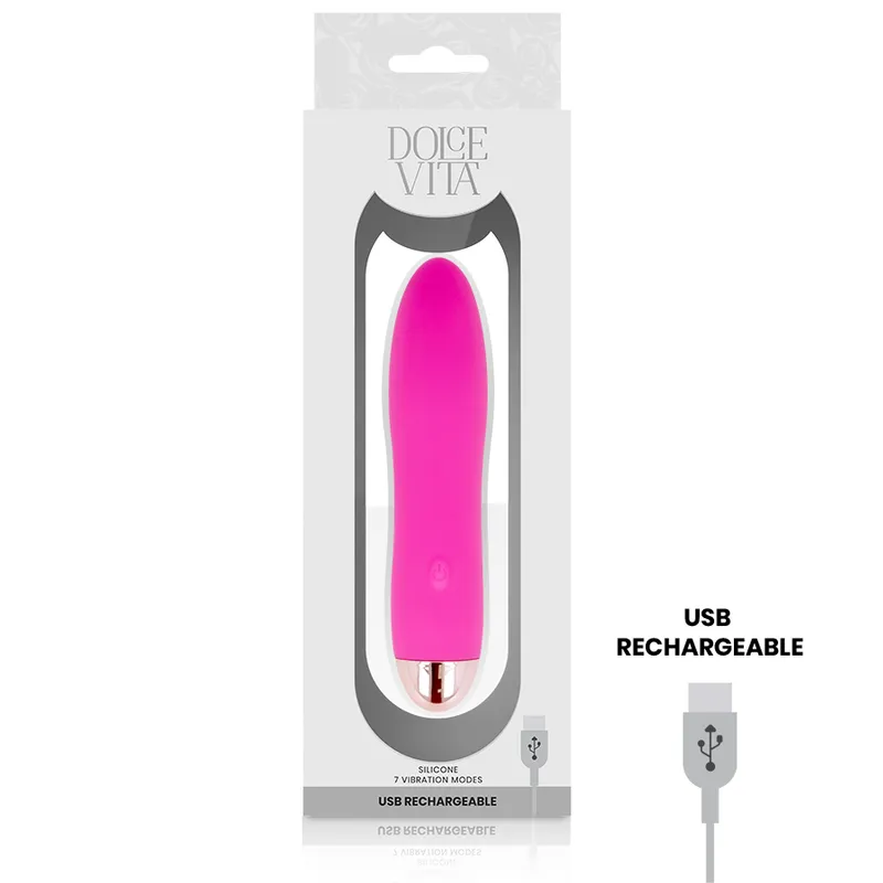 Dolce Vita Rechargeable Vibrator Four Pink 10 Speeds 2