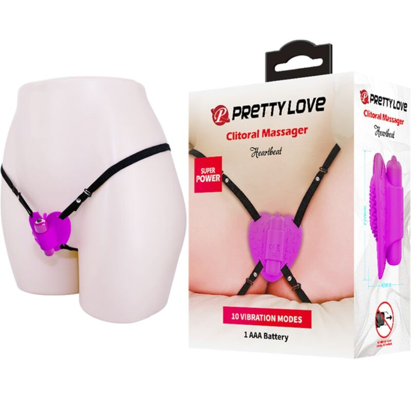 Pretty love - heartbeat clitoris massager 10 vibration modes purple 8