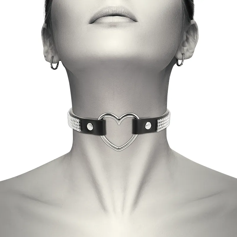 Coquette Hand Crafted Choker Vegan Leather  - Heart 1