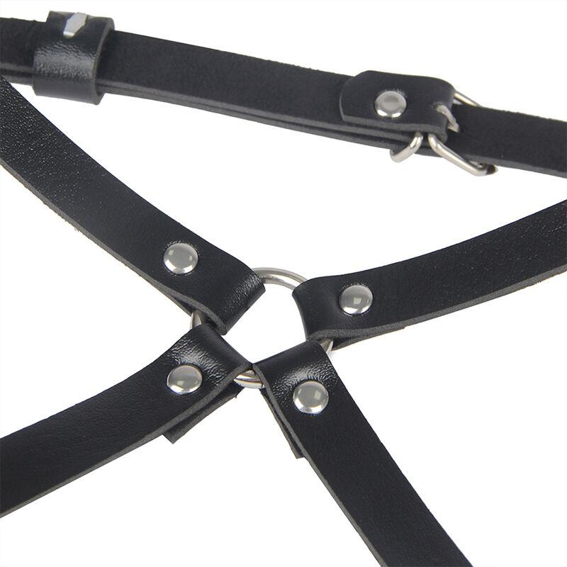 Subblime - Leather Waist And Leg Harness Black One Size