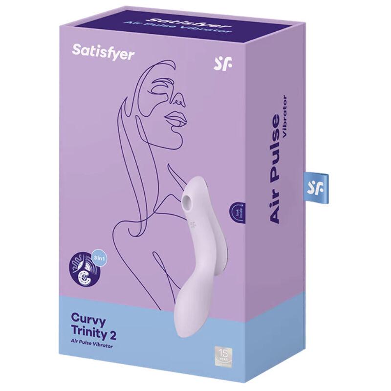 Satisfyer Curvy Trinity 2 Stimulator & Vibrator Purple - Multifunkčný Vibrátor