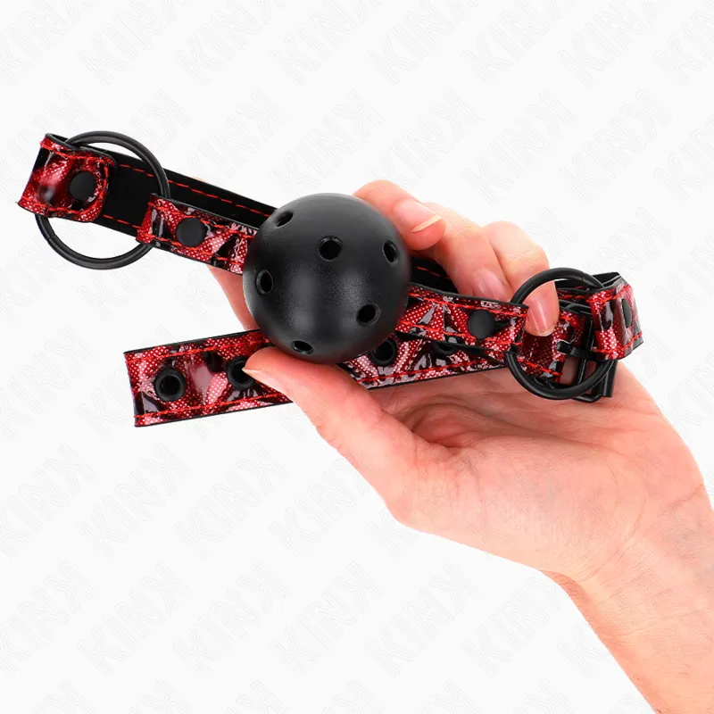 Kink - Diamond Pattern Ball 4.5 Cm Gag Model 2 64.5 Cm Adjustable 42-60 Cm 2