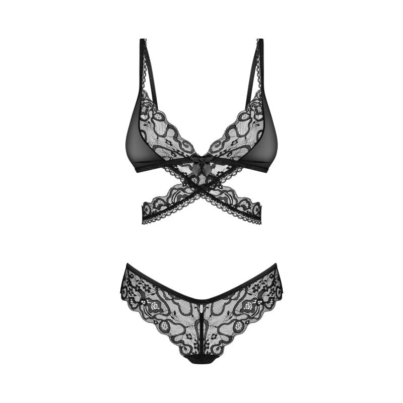 Obsessive - Blomentis 2-Pcs Set Black Xs/S