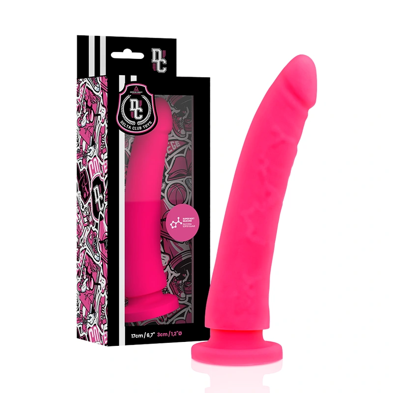 Delta club - toys harness + dong pink silicone 17 cm -o- 3 cm 5