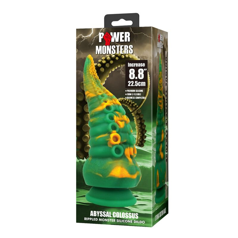 Power monsters - abyssal colossus bicolor fantasy silicone dildo 22.5 cm Ø 6 cm 2