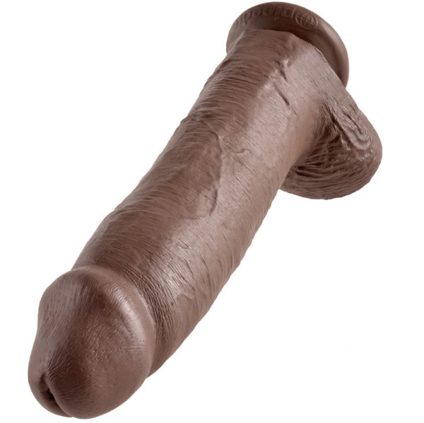 King cock - dildo brown with balls 30.48 cm 1