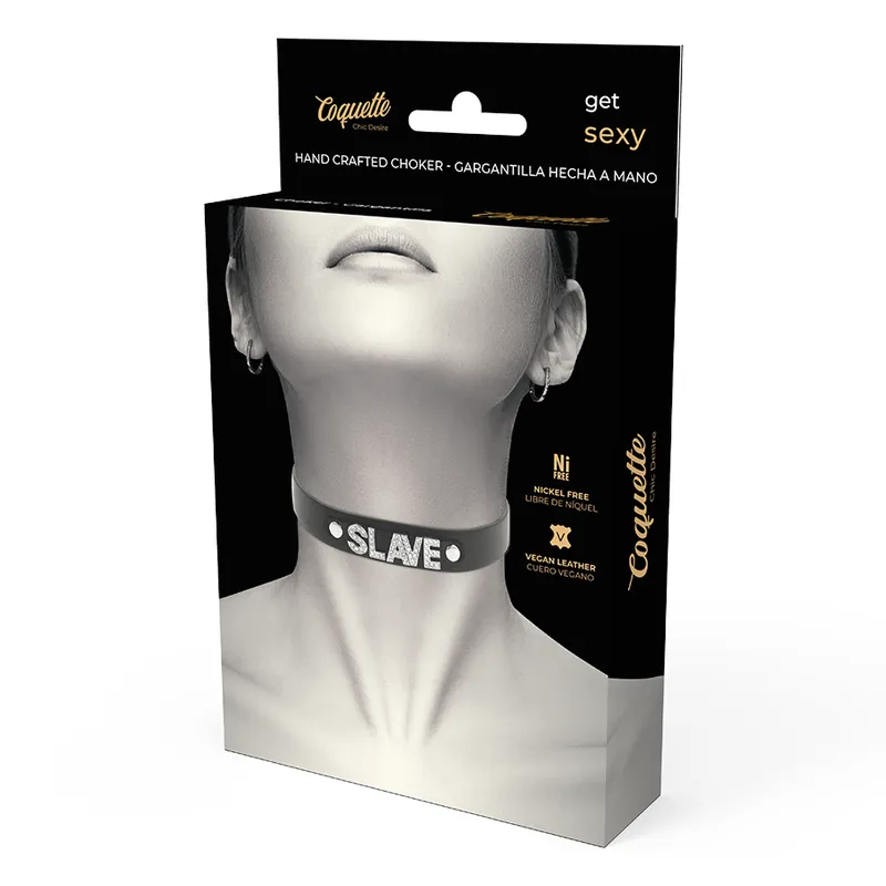Coquette Choker Vegan Leather - Slave 4