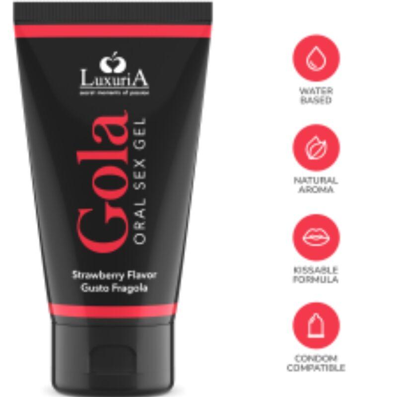 Luxuria Oral Sex Gel Strawberry Flavor 50 Ml - Lubrikant Na Orálny Sex 3