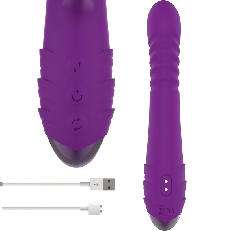Intense - iggy multifunction rechargeable vibrator up & down with clitoral stimulator purple 3