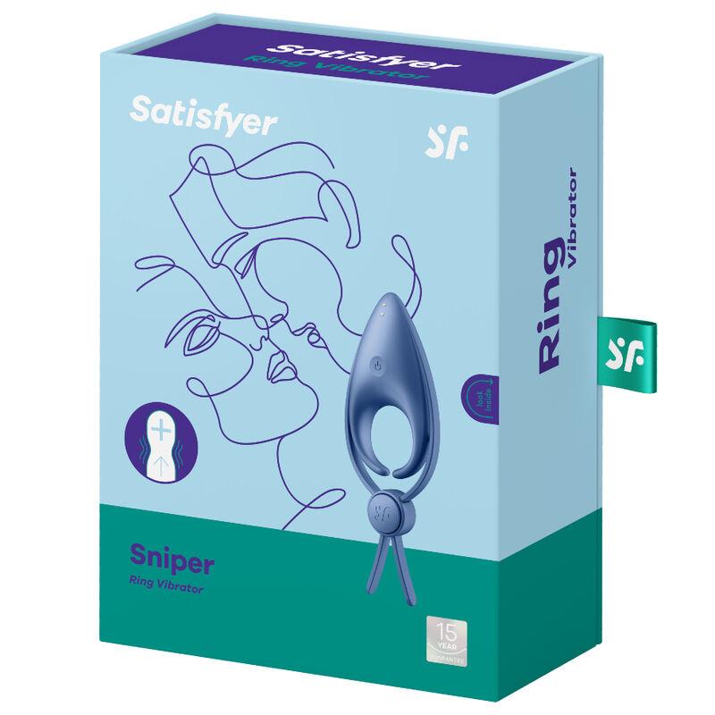 Satisfyer Sniper  Ring Vibrator Blue - Vibračný Krúžok 2