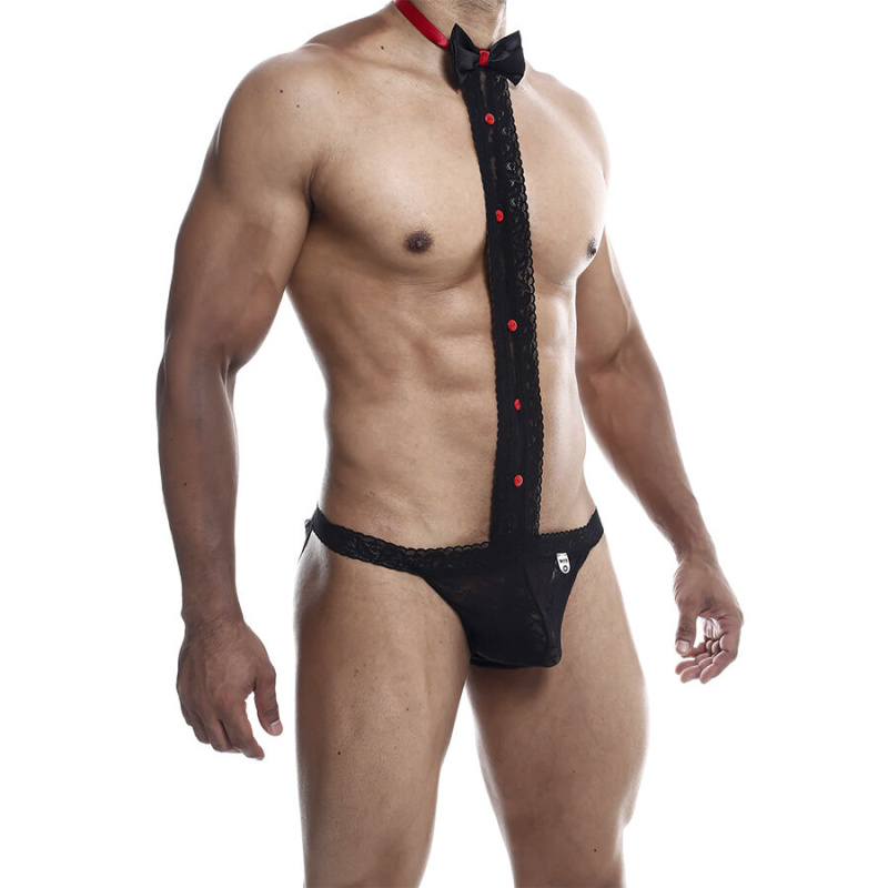 Mob - tuxedo with lace thong size s/m 2