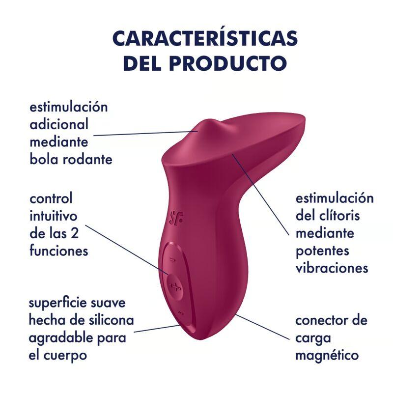 Satisfyer - exciterrr lay-on clitoris berry vibrator 3