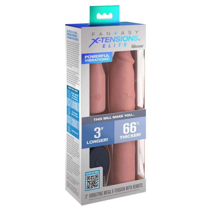 Fantasy x- tensions - pipedreams sleeve 22,86 cm + 7,62 cm plug remote skin