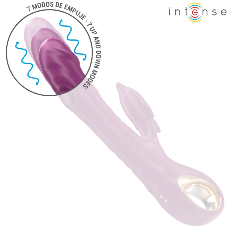 Intense - halle multifunction vibrator with dolphin stimulating tongue purple 2