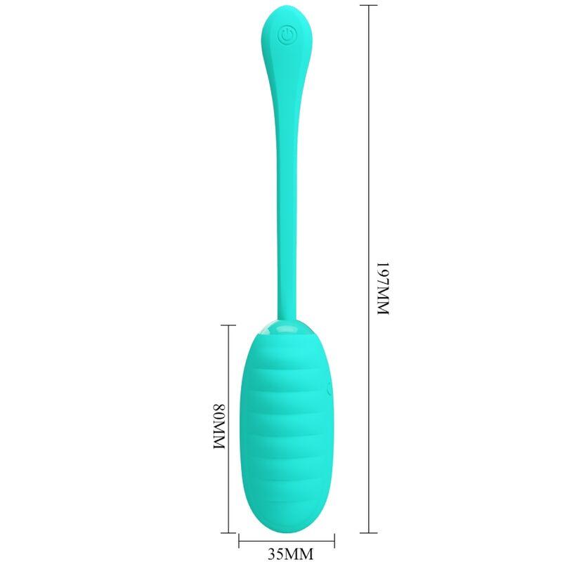 Pretty Love - Kirk Rechargeable Vibrating Egg Aqua Green 5