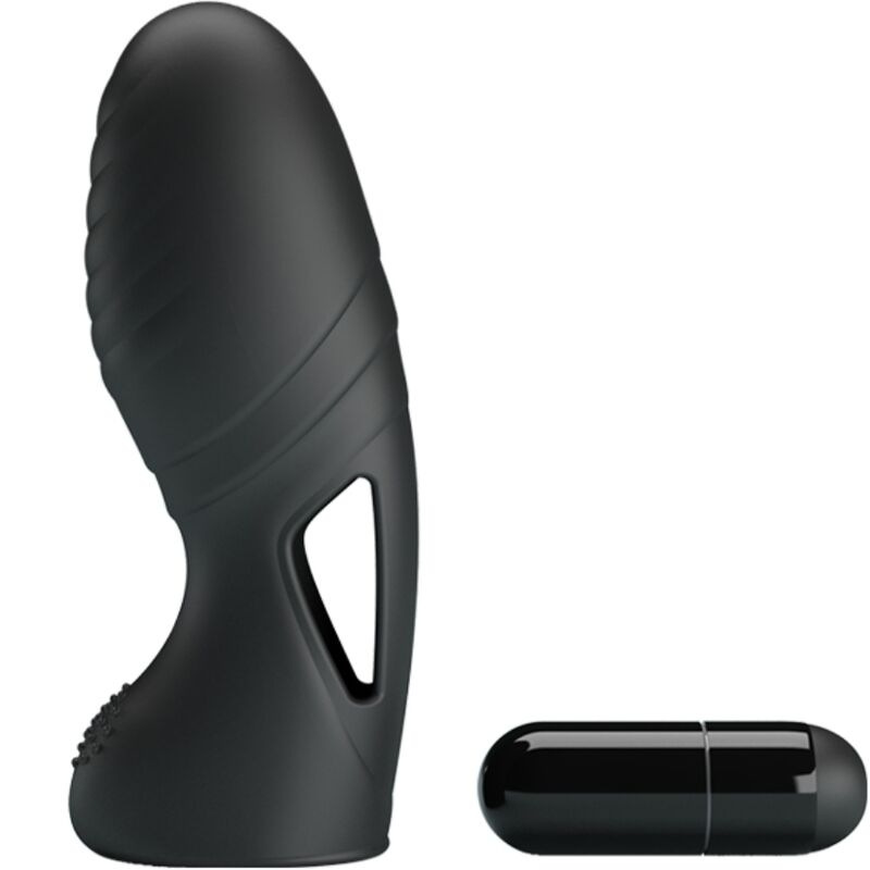 Pretty love - alan silicone finger vibrator black 3