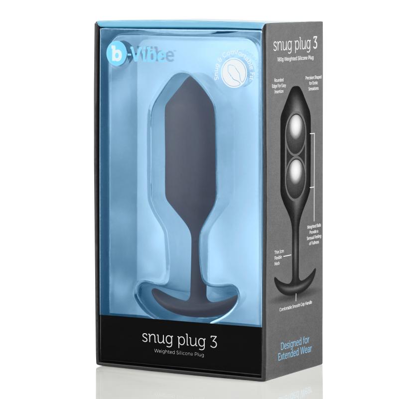B-Vibe - Snug Butt Plug 3 Black 2
