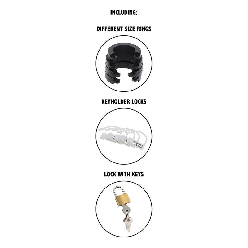 Hidden Desire - Extreme Chastity Cock Cage Silicone Size S Black 3
