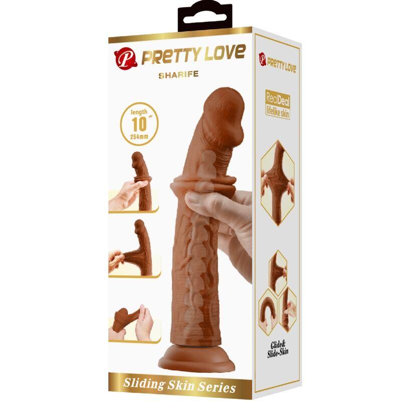 Pretty love - sharife realistic dildo 25 cm brown 5