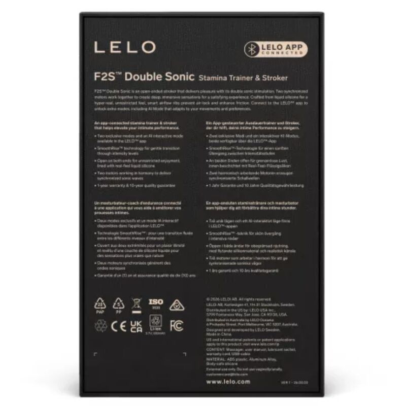 Lelo - f2s double sonic male stroker with dual sonic stimulation teal 4