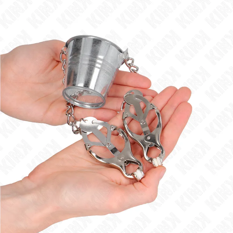 Kink - Nipple Clamps With A Bucket Silver 2