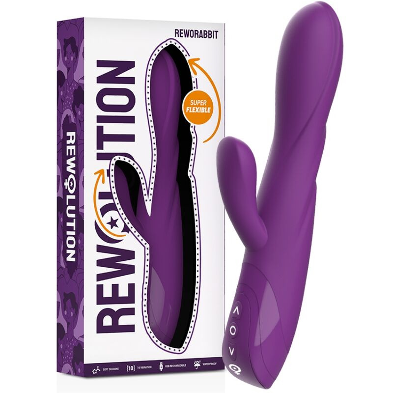 Rewolution - reworabbit flexible vibrator with rabbit