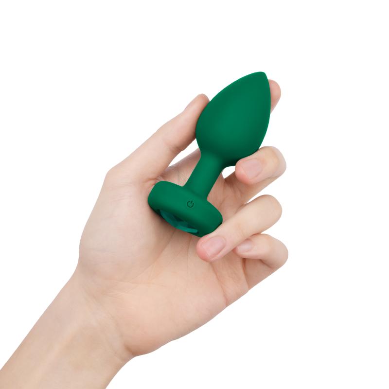 B-Vibe - Vibrating Jewel Plug M/L Emerald 1