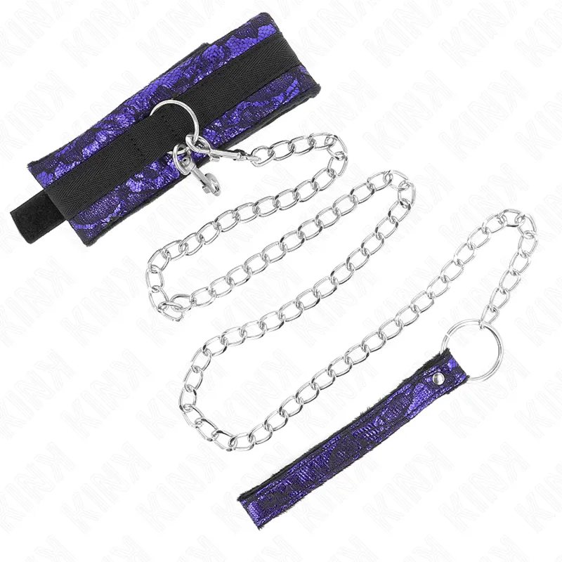 Kink - Short Velvet Lace Necklace With Belt 105 Cm With Nylon Trim 44 X 5.5 Cm 1
