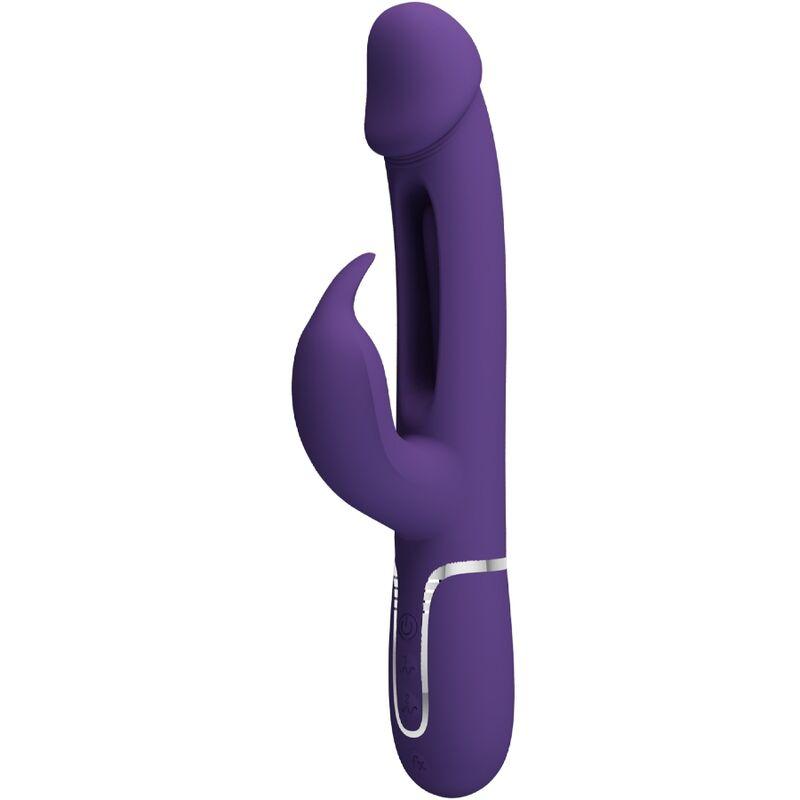 Pretty Love - Kampas Rabbit 3 In 1 Multifunction Vibrator With Tongue Violet 1