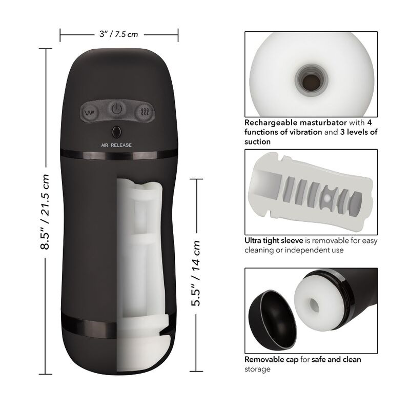Calexotics - optimum power vibrating suction masturbator 8