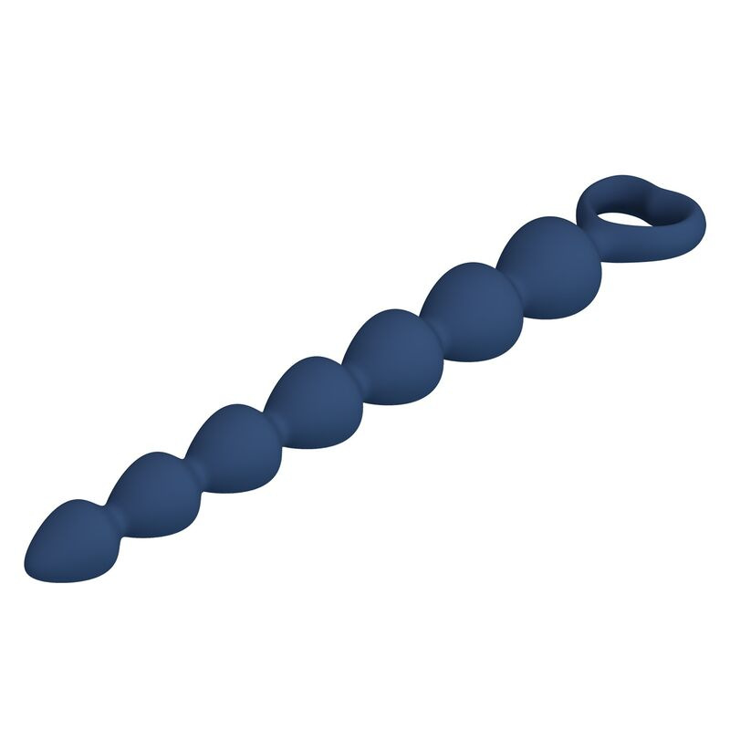 Mr play - blue silicone anal beads & anal plug 26.7 cm 6