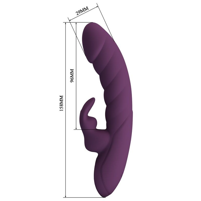 Pretty love - harper rechargeable rabbit vibrator 10 functions purple 9