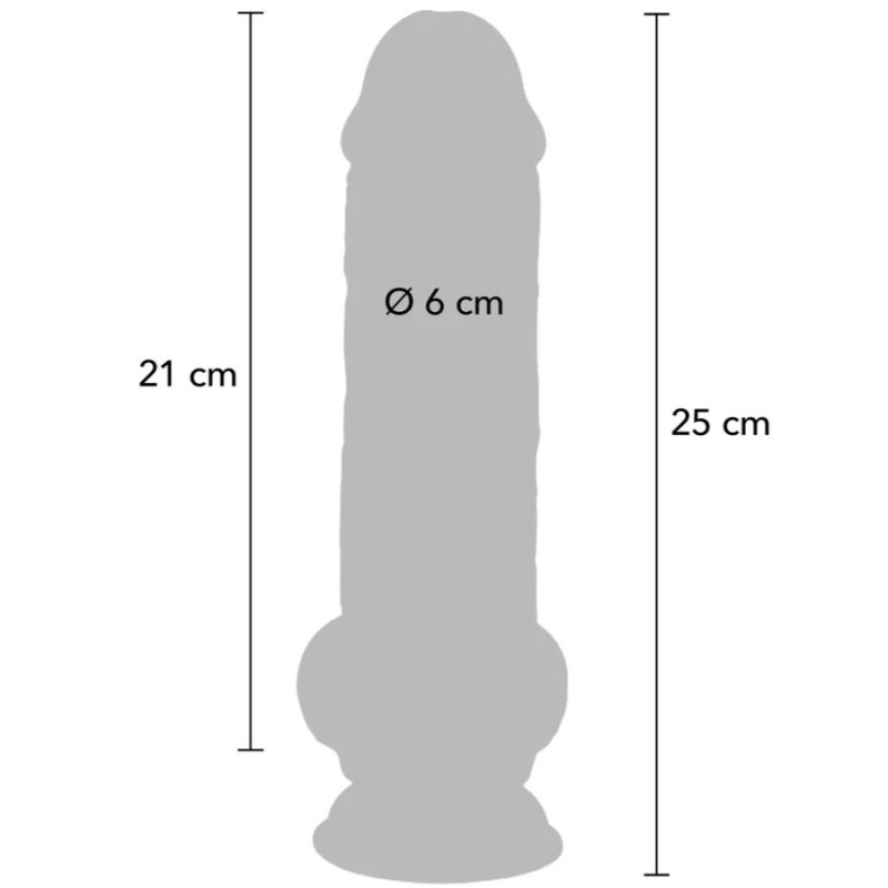 Get real - deluxe realistic penis with testicles extra thick 25 cm 3