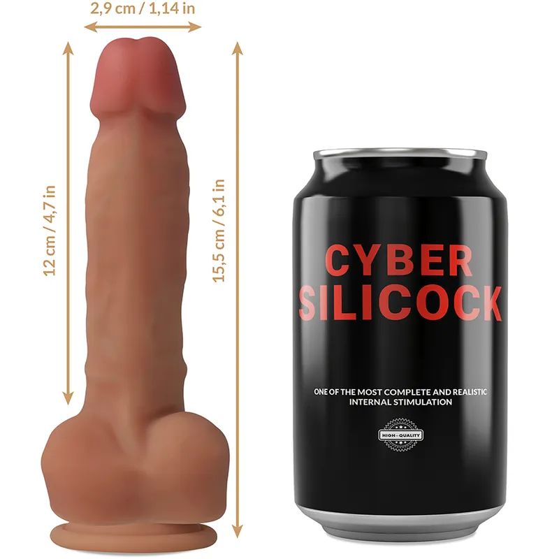 Cyber Silicock Strap-On Ansel With 3 Rings Free - Pripínací Penis