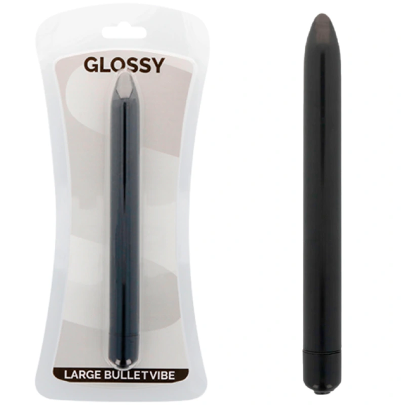 Glossy - slim vibrator black