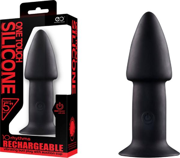 One Touch Silicone Rechargeable Buttplug - Análny Vibrátor