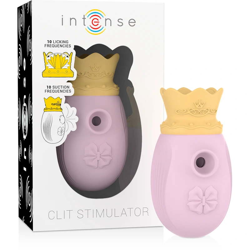 Intense - clitoris stimulator 10 suction and licking modes - pink