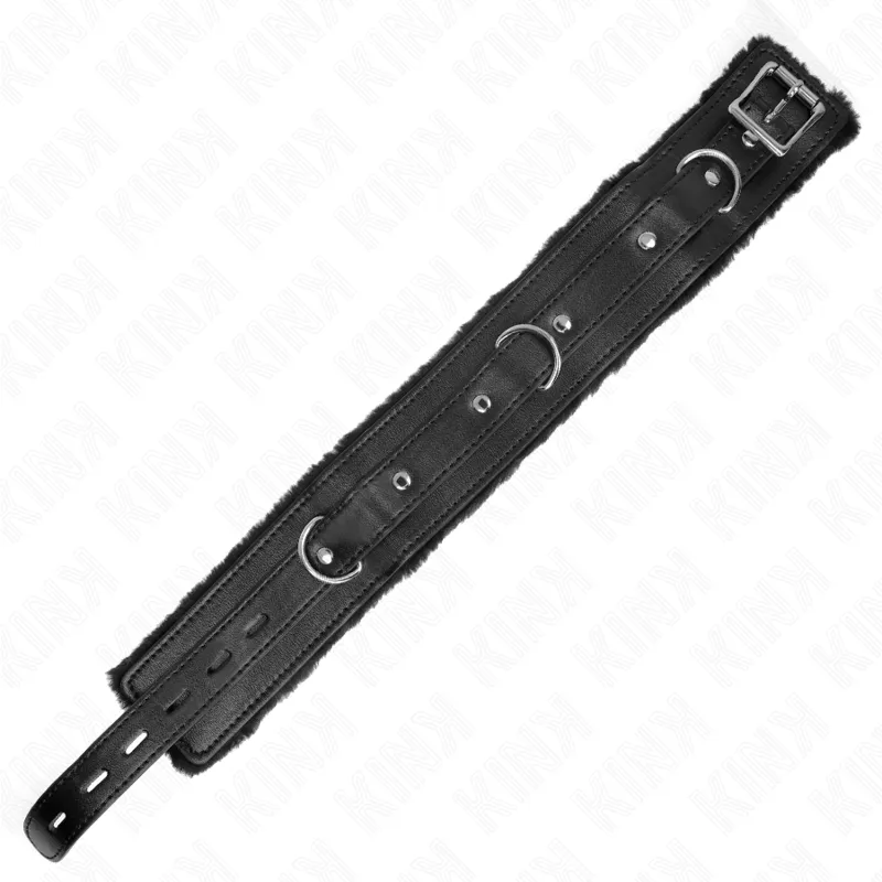 Kink - Collar With Leash 65 Cm With Restrictions Black 36-42 Cm X 5.5 Cm 5