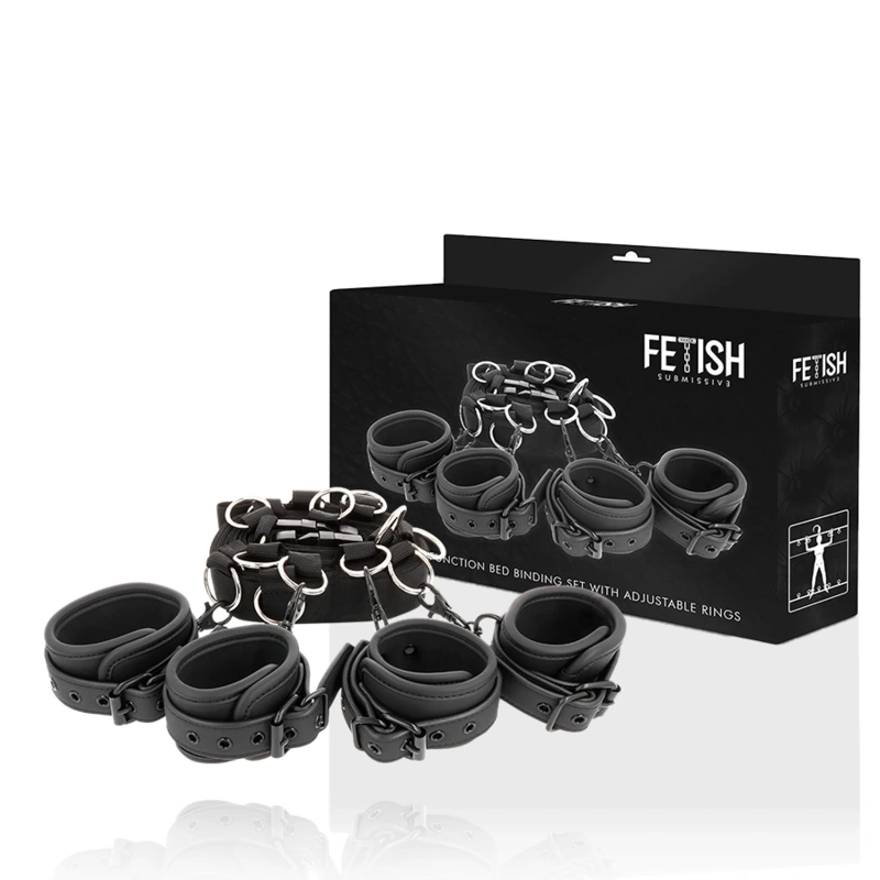 Fetish Submissive LuxuryBed Restraints Set - Sada Pút 9
