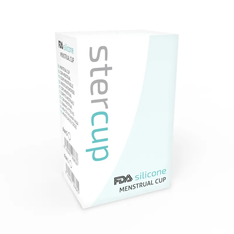 Stercup Menstrual Cup Size L Aquamarine Color Fda Silicone 3